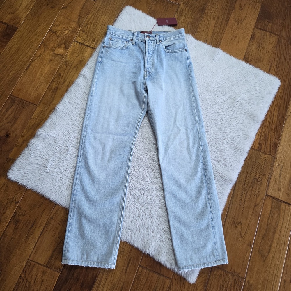 NWT Aflalo Orwell Jeans Women's 27 Rigid Denim Light Wash Salt Air
